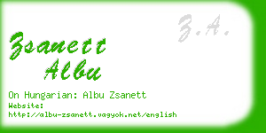 zsanett albu business card